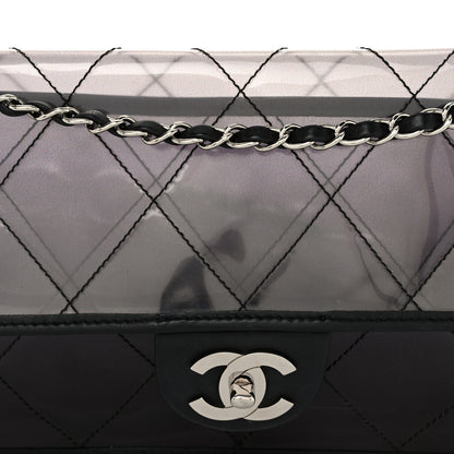 Chanel Vinyl Quilted Degrade Jumbo Single Flap Black 8 of 12