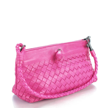 Bottega Veneta Nappa Intrecciato Small Shoulder Bag Pink 3 of 8