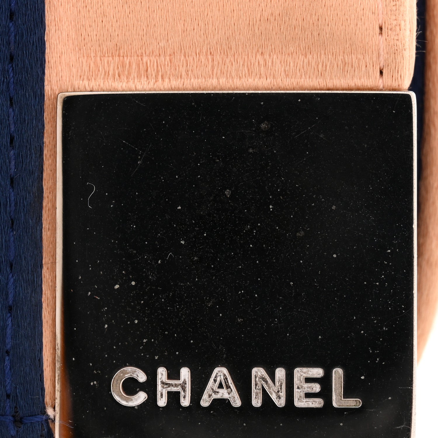 Chanel Satin Chocolate Bar Flap Blue Light Pink 13 of 13