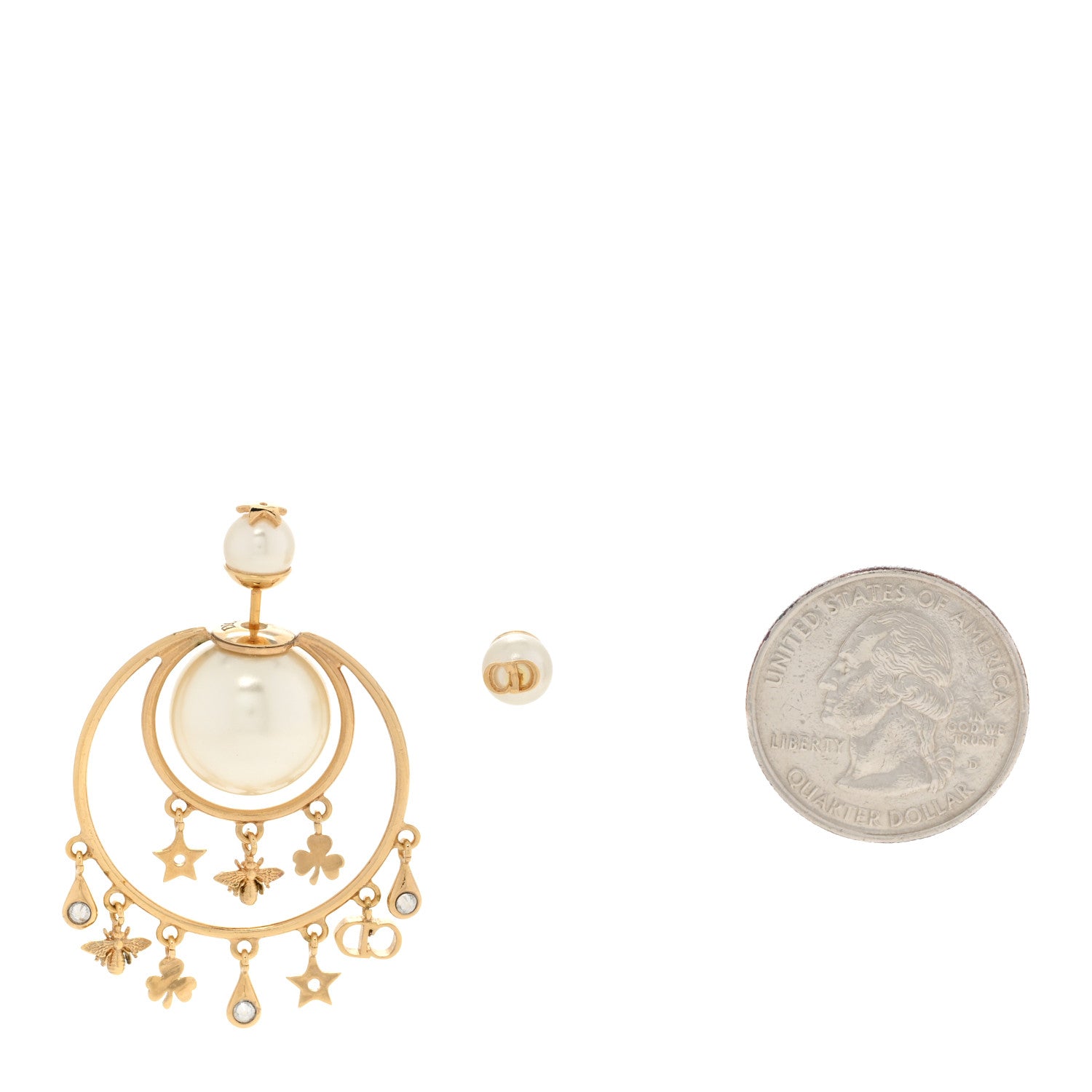 Christian Dior Pearl Mise En Dior Tribal Hoop Earrings 2 of 5