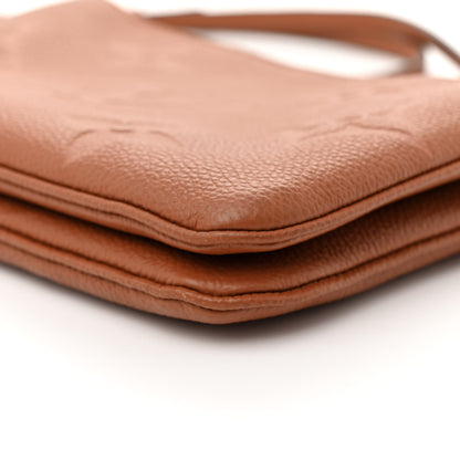 Louis Vuitton Empreinte Monogram Giant Double Zip Pochette Caramel 10 of 13