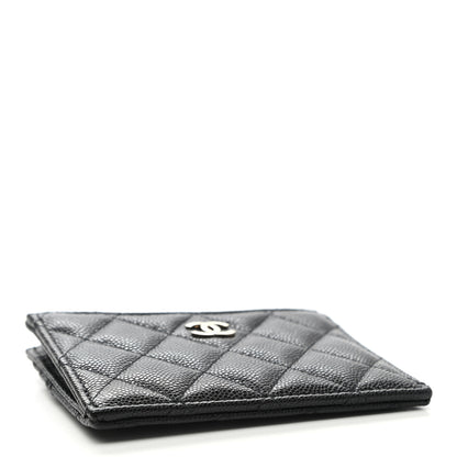Chanel Caviar Quilted CC Zip Card Holder Black 4 of 8
