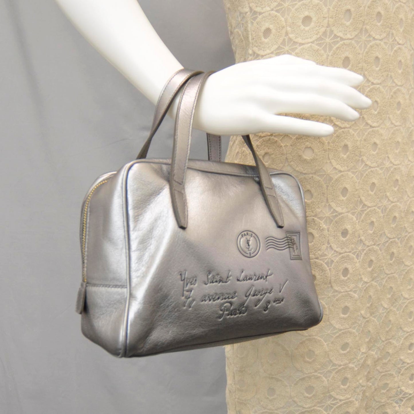 Leather Y-Mail Mini Bag Metallic