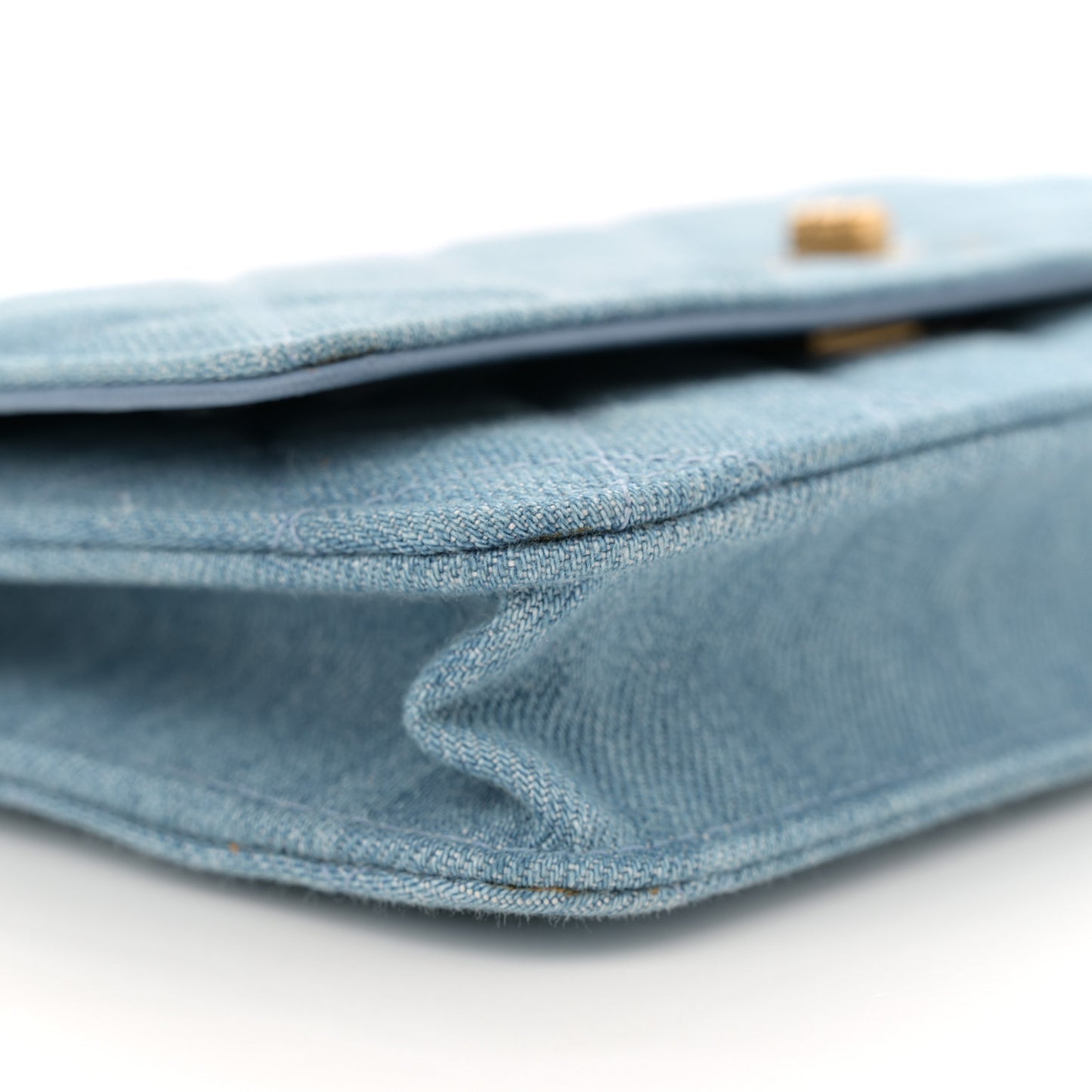 Denim Quilted Reissue Wallet On Chain WOC Blue