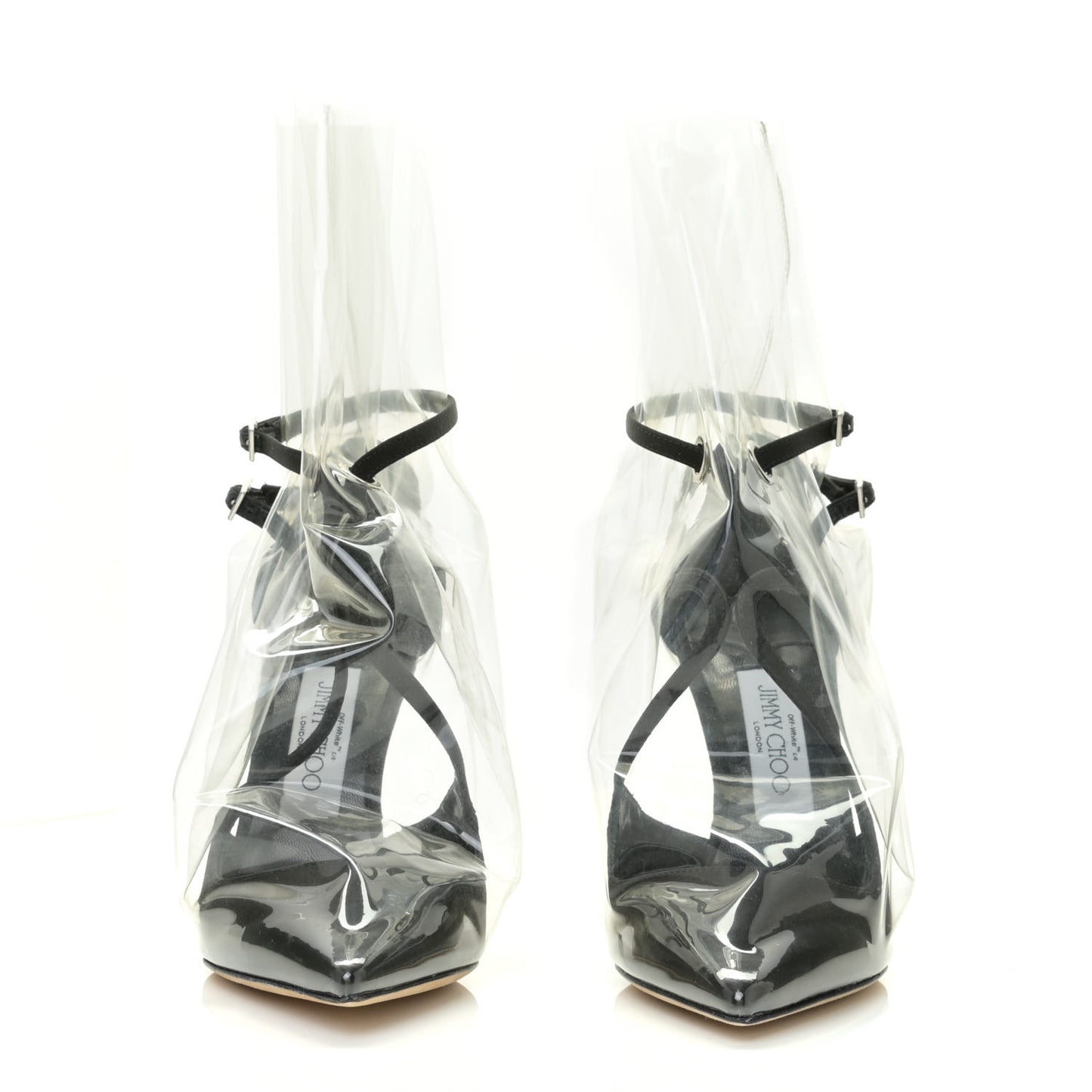 x OFF-WHITE Satin TPU Claire 100 Pumps 36.5 Black