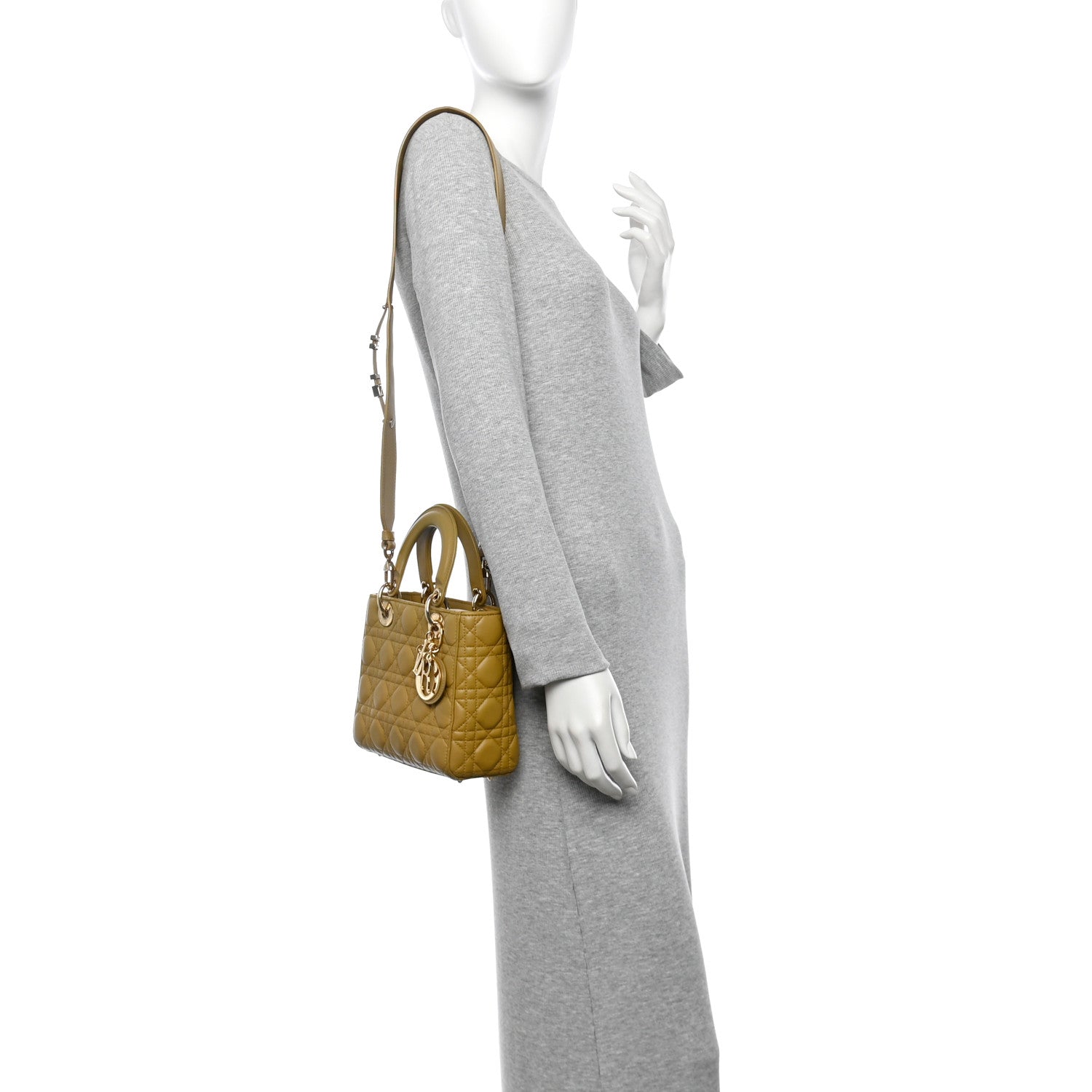 Christian Dior Lambskin Cannage Small My ABCDior Lady Dior Light Brown 2 of 12
