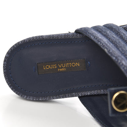 Louis Vuitton Denim Thong Sandals 38 Blue 6 of 16