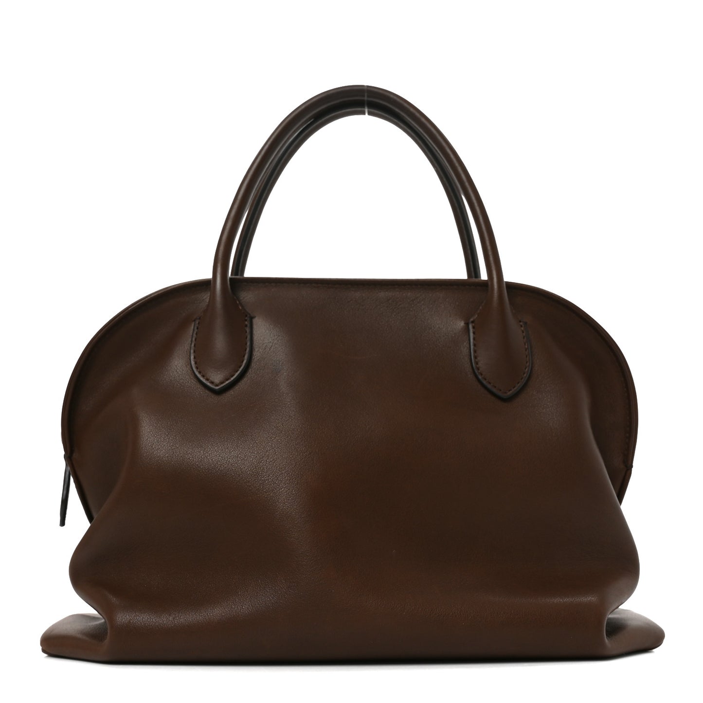 Polished Saddle Calfskin Agnes 12 Deep Brown