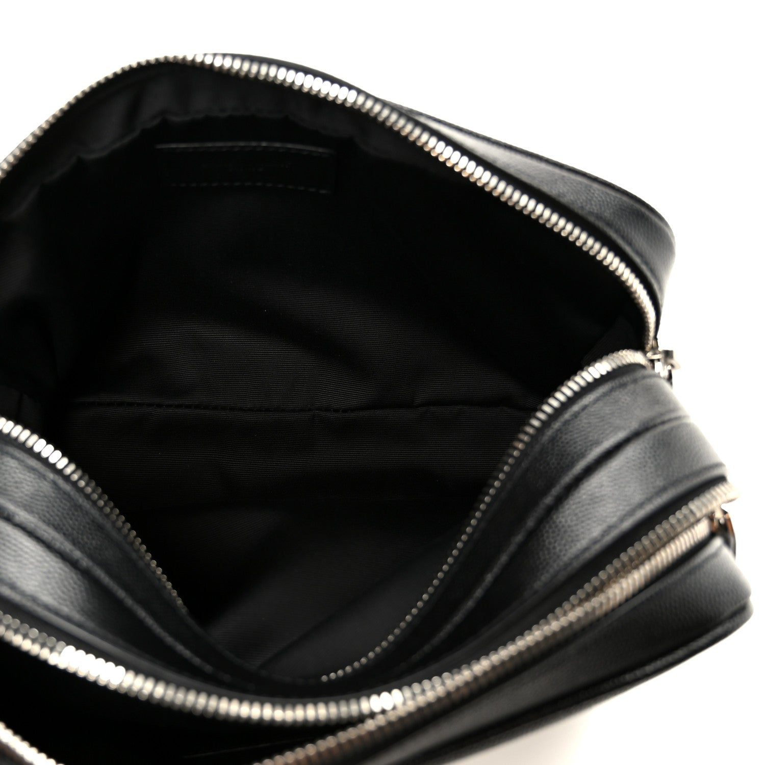 Saint Laurent Grain De Poudre Toiletry Case Black 5 of 10