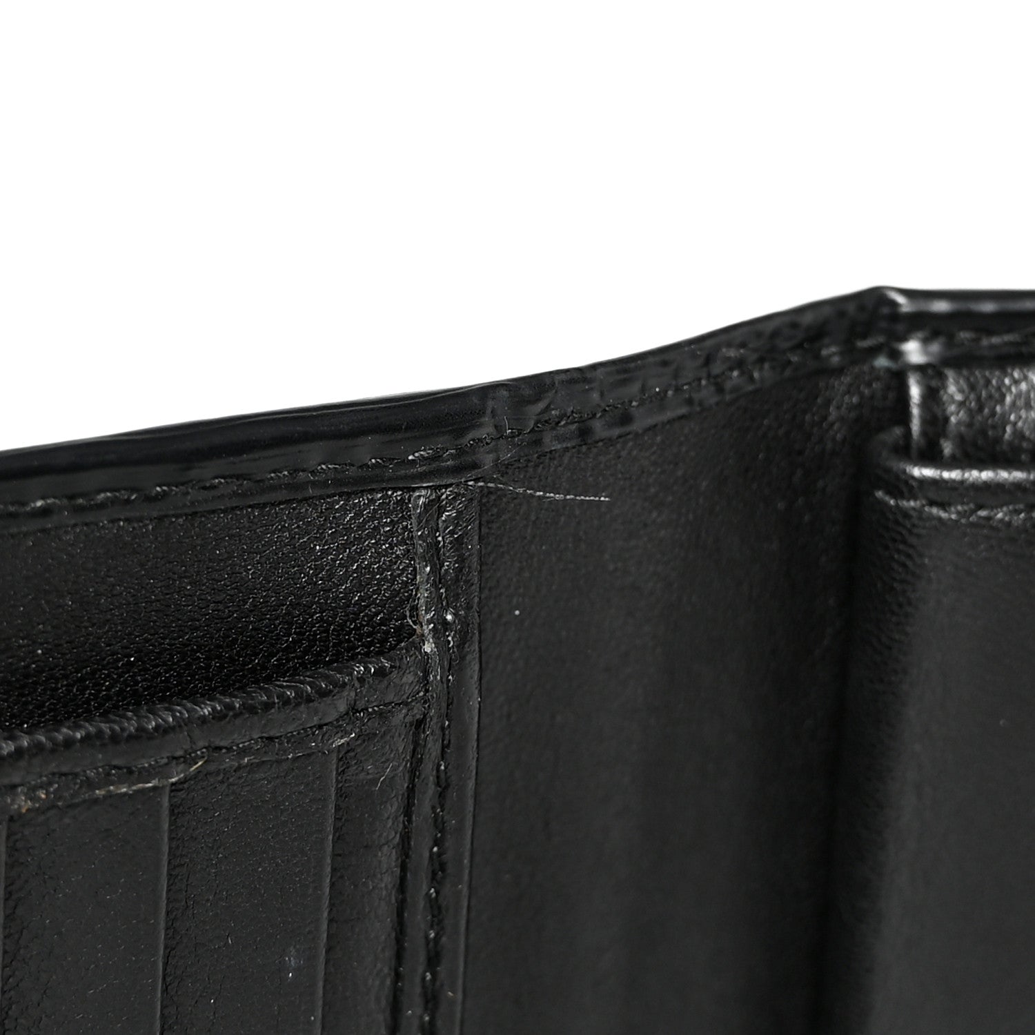 Prada Vitello Move Tri-Fold Compact Wallet Black 8 of 10