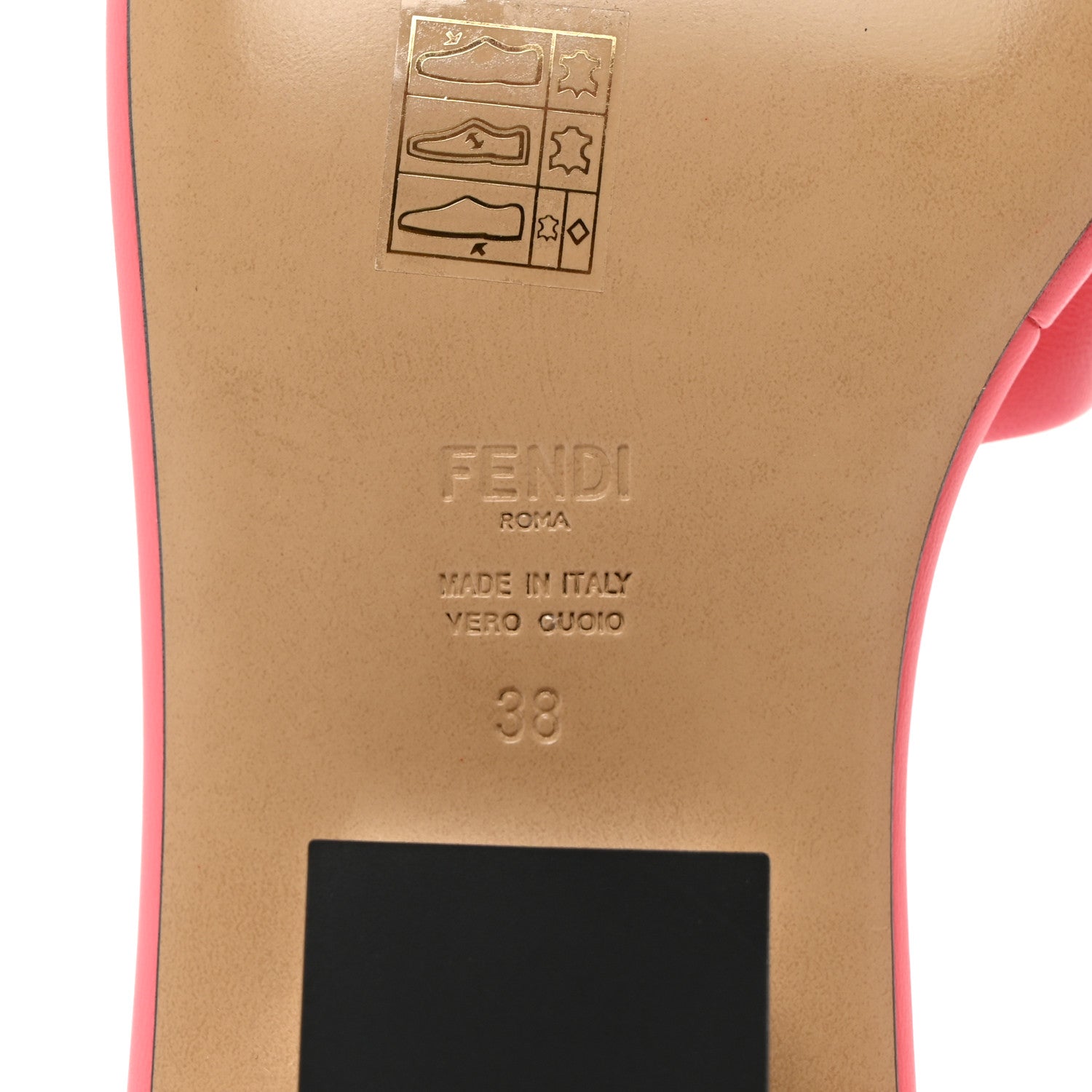 Fendi Nappa Baguette 60mm Slide Sandals 38 Kissed 7 of 8