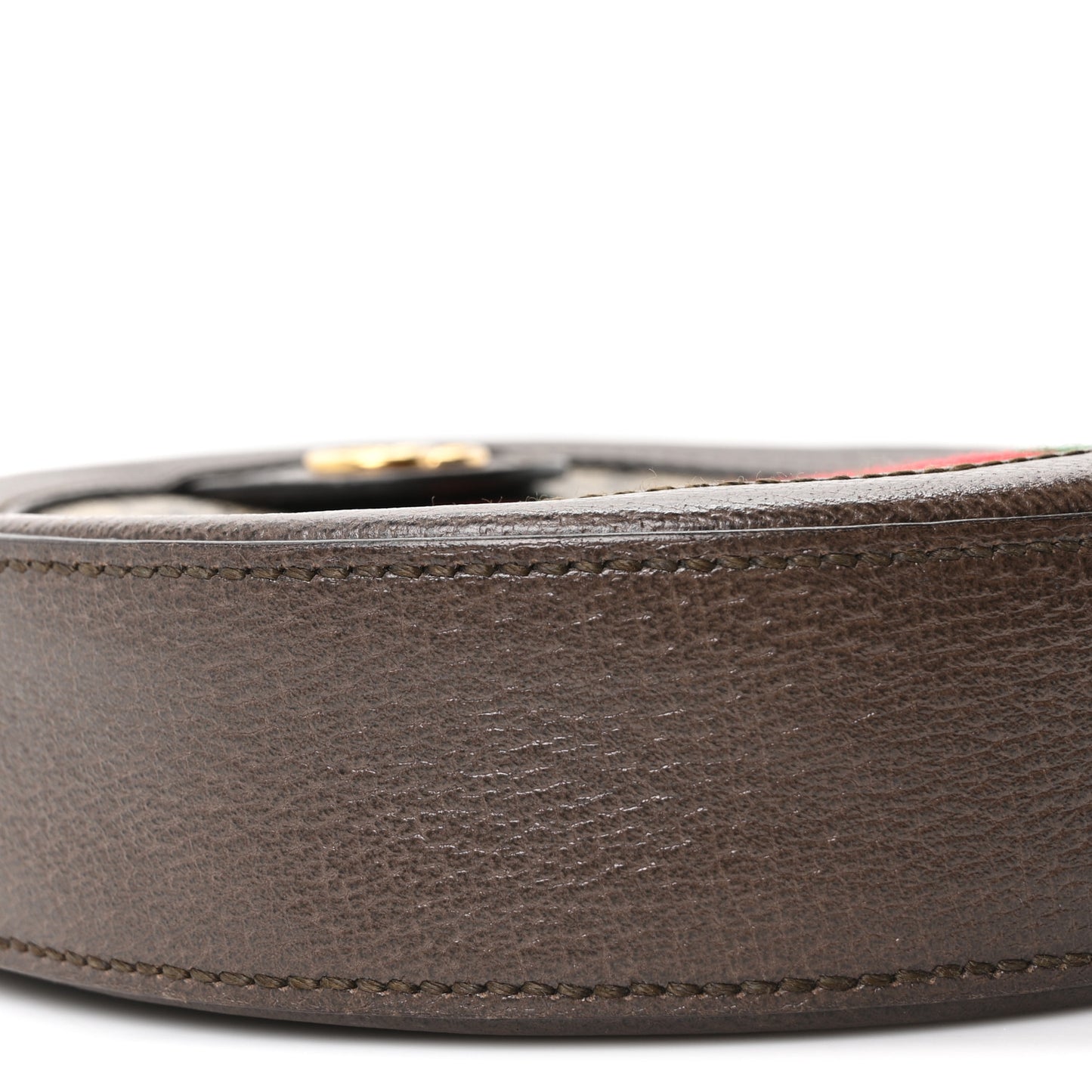 GG Supreme Monogram Web Mini Ophidia Round Shoulder Bag Brown