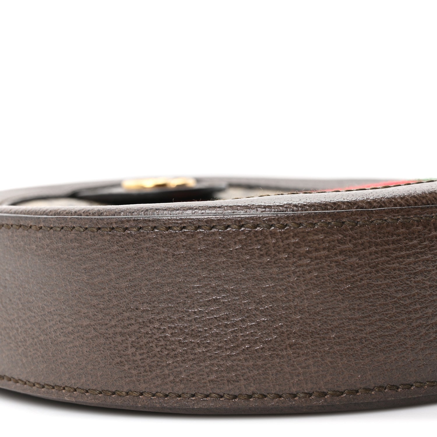 Gucci GG Supreme Monogram Web Mini Ophidia Round Shoulder Bag Brown 9 of 10