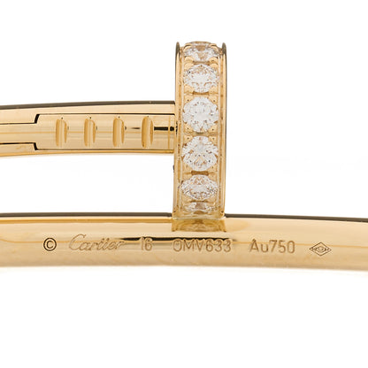 Cartier 18K Yellow Gold Diamond Juste Un Clou Bracelet 16 3 of 4