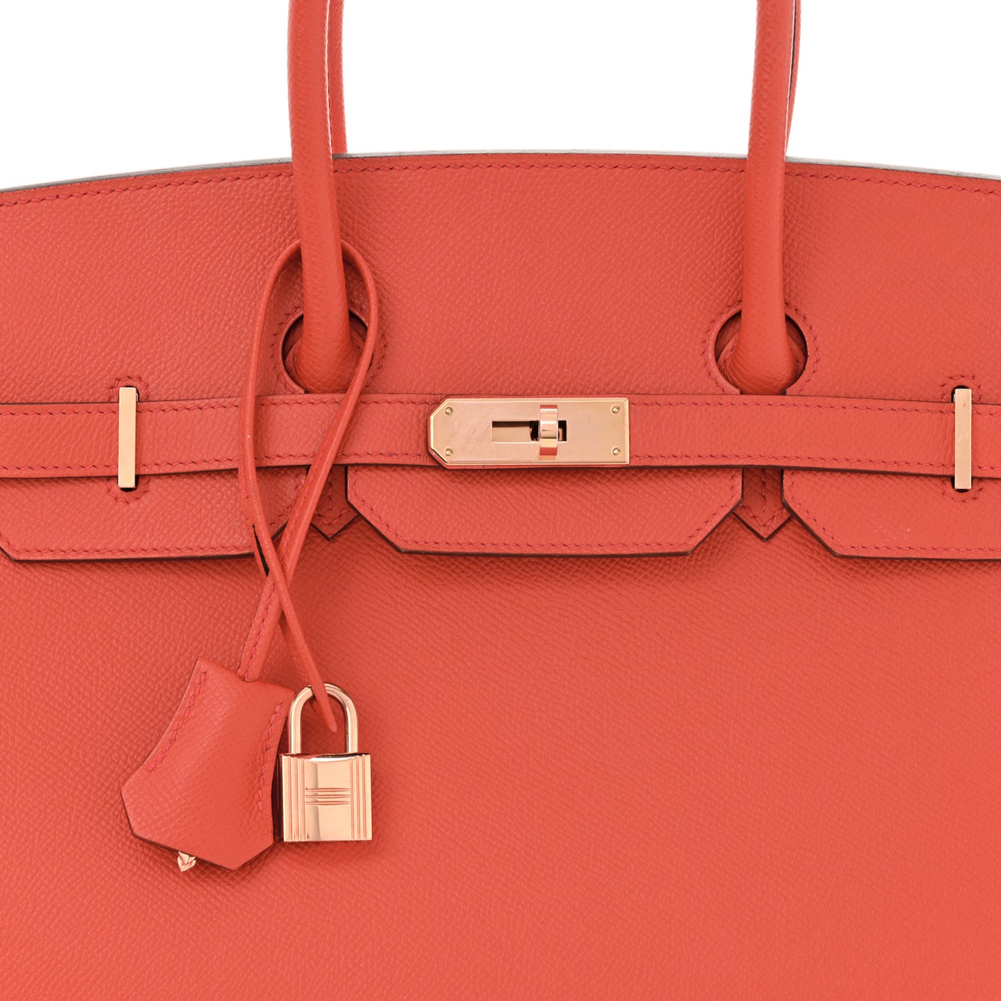 Epsom Horseshoe Birkin Sellier 35 Rose Texas