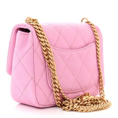 Chanel Caviar Quilted Mini Sweetheart Flap Lilac 3 of 11