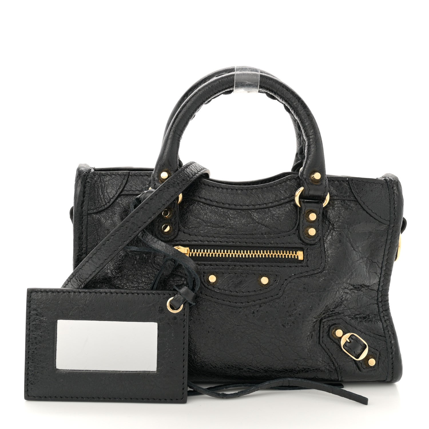 Balenciaga Agneau Classic Gold Hardware Nano City Black 3 of 12