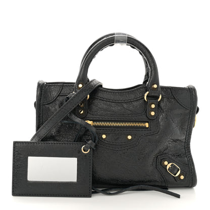 Balenciaga Agneau Classic Gold Hardware Nano City Black 3 of 12