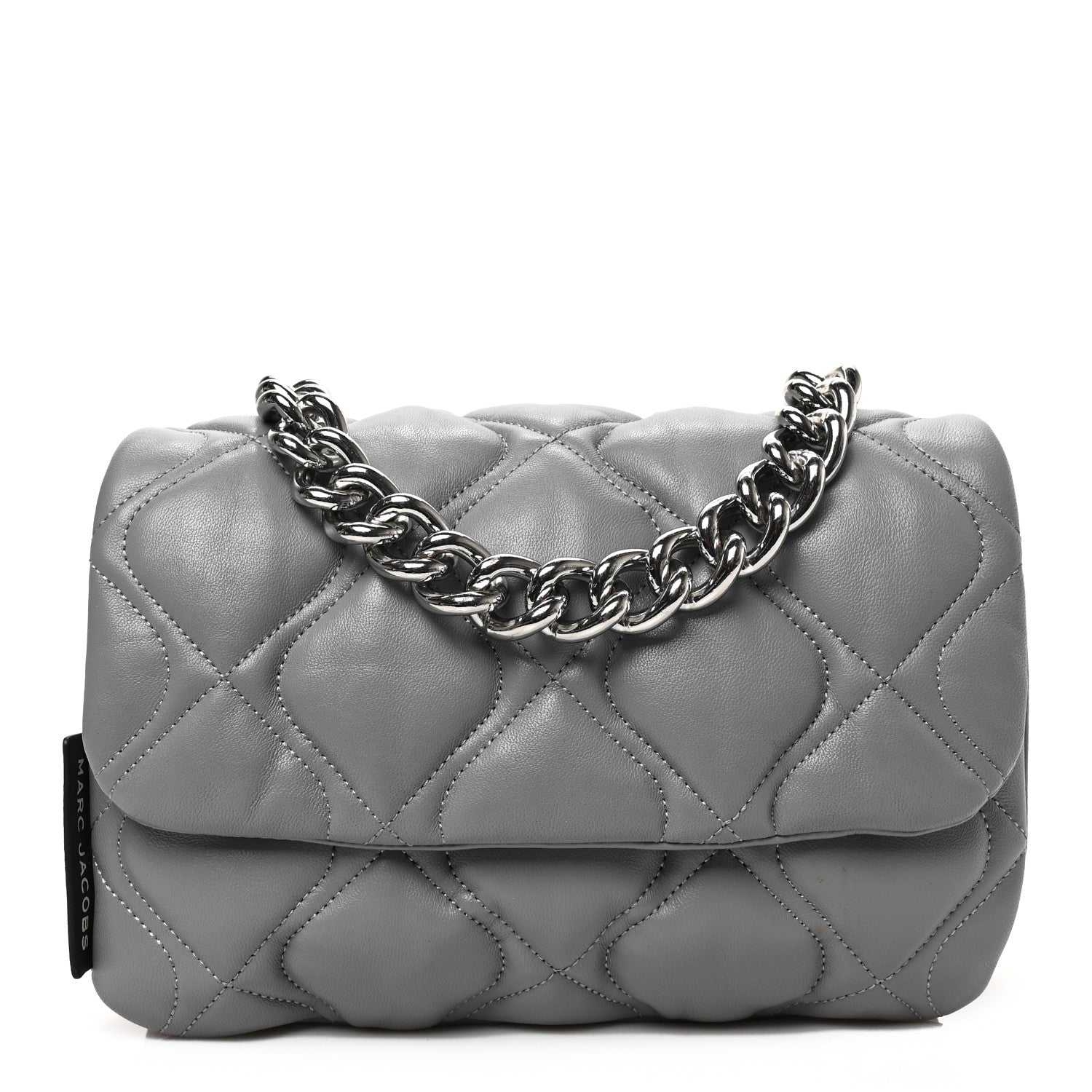Marc Jacobs Lambskin Quilted Pillow Bag Grey 1 of 8