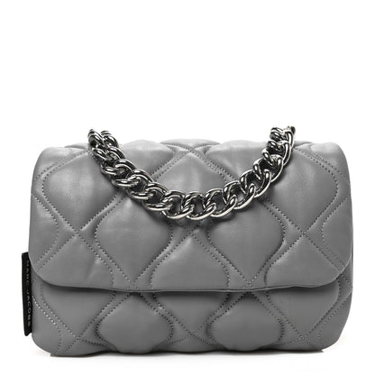 Marc Jacobs Lambskin Quilted Pillow Bag Grey 1 of 8