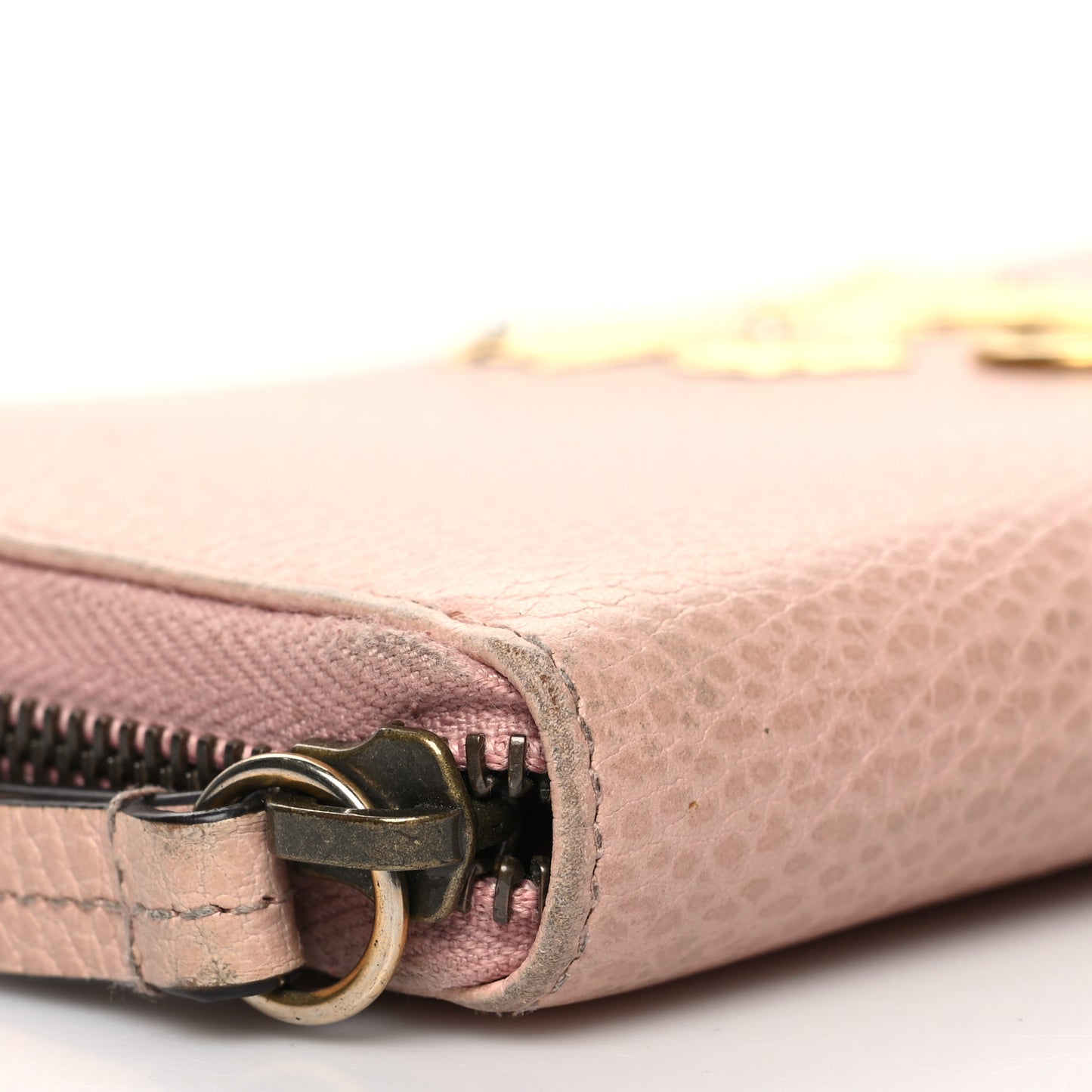 Calfskin Butterfly Farfalla Zip Around Wallet Perfect Pink