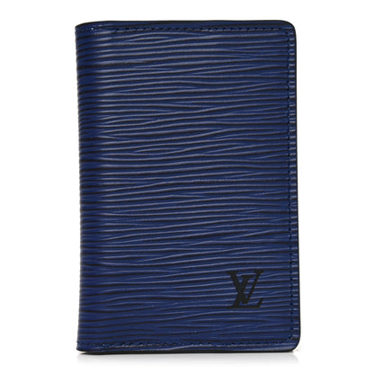 Louis Vuitton Epi Monogram Eclipse Pocket Organizer Blue Black Grey 1 of 7