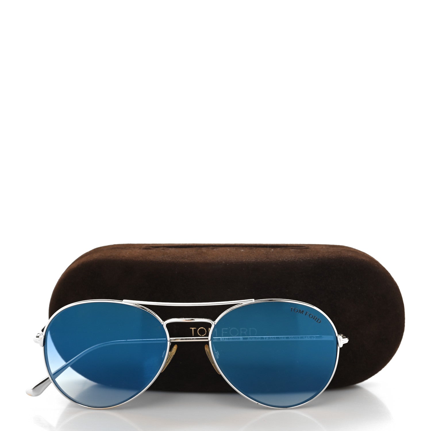 Tom Ford Metal Ace-02 Aviator Sunglasses TF551 Silver Blue 7 of 7