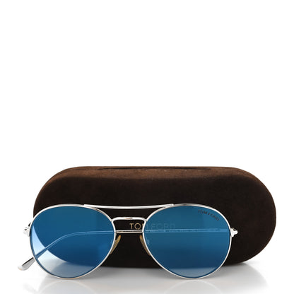 Tom Ford Metal Ace-02 Aviator Sunglasses TF551 Silver Blue 7 of 7
