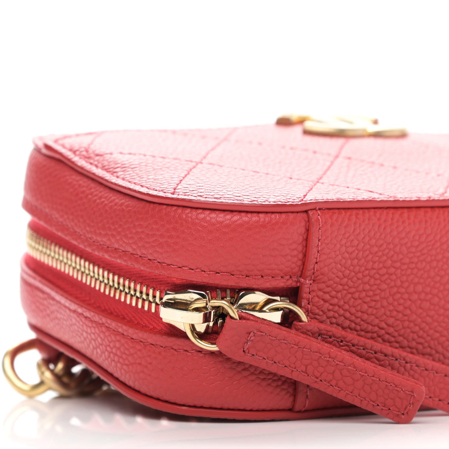 Caviar Quilted Waist Bag Red