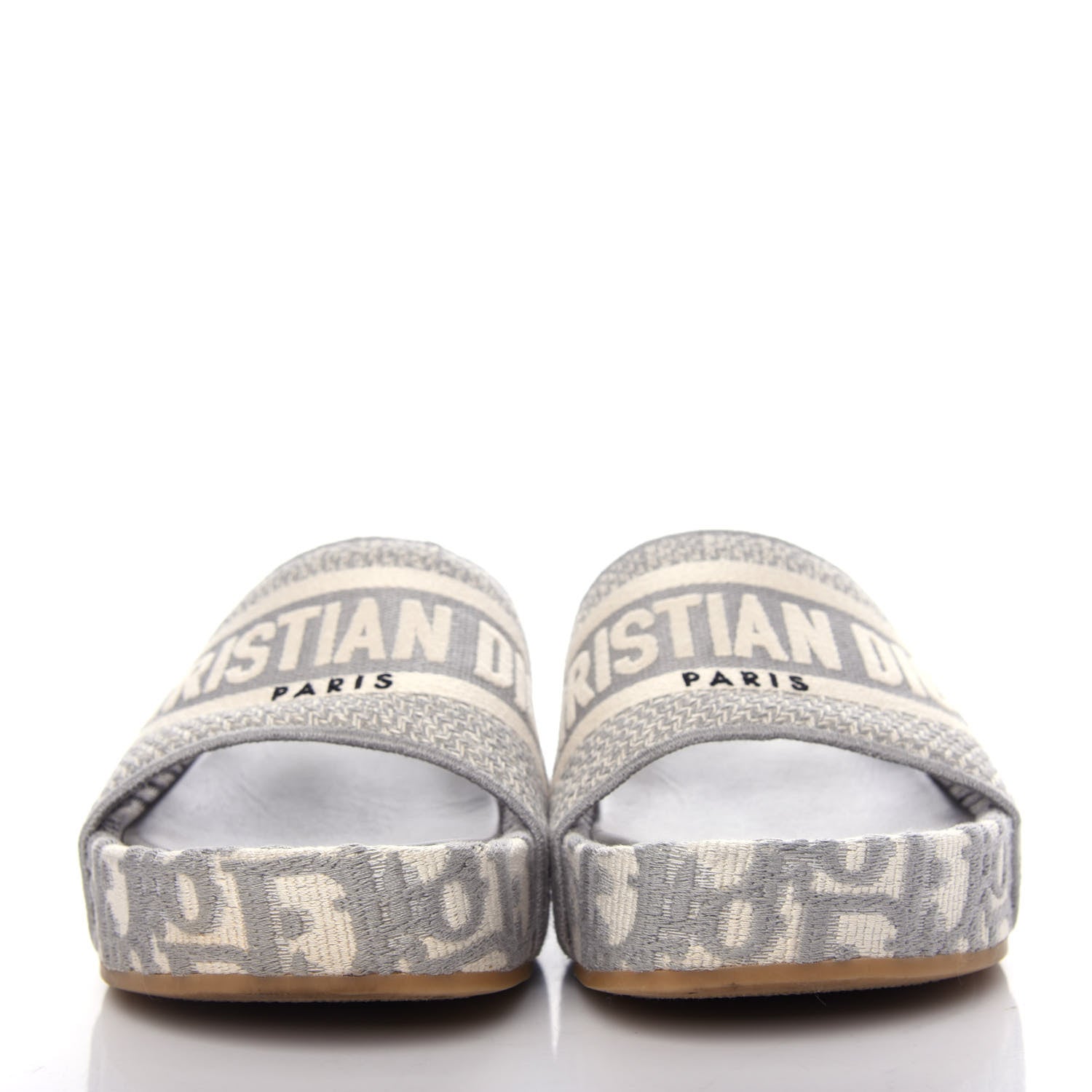 Christian Dior Oblique D-Way Platform Sandal 37 Grey Stone 2 of 11