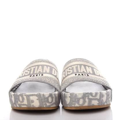 Christian Dior Oblique D-Way Platform Sandal 37 Grey Stone 2 of 11