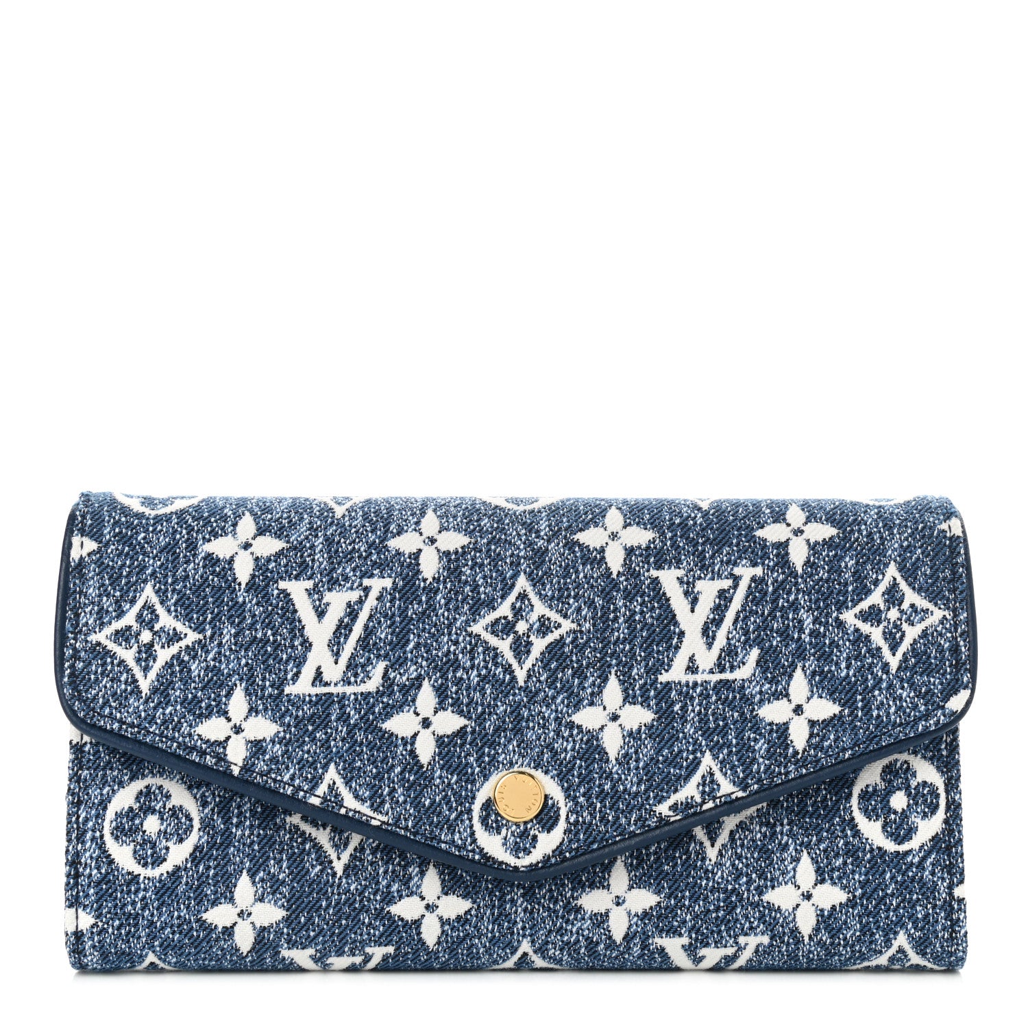Louis Vuitton Monogram Jacquard Denim Sarah Wallet Bleu 1 of 6