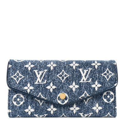 Louis Vuitton Monogram Jacquard Denim Sarah Wallet Bleu 1 of 6