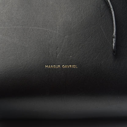 Mansur Gavriel Vegetable Tanned Calfskin Bucket Bag Black Flamma 6 of 13