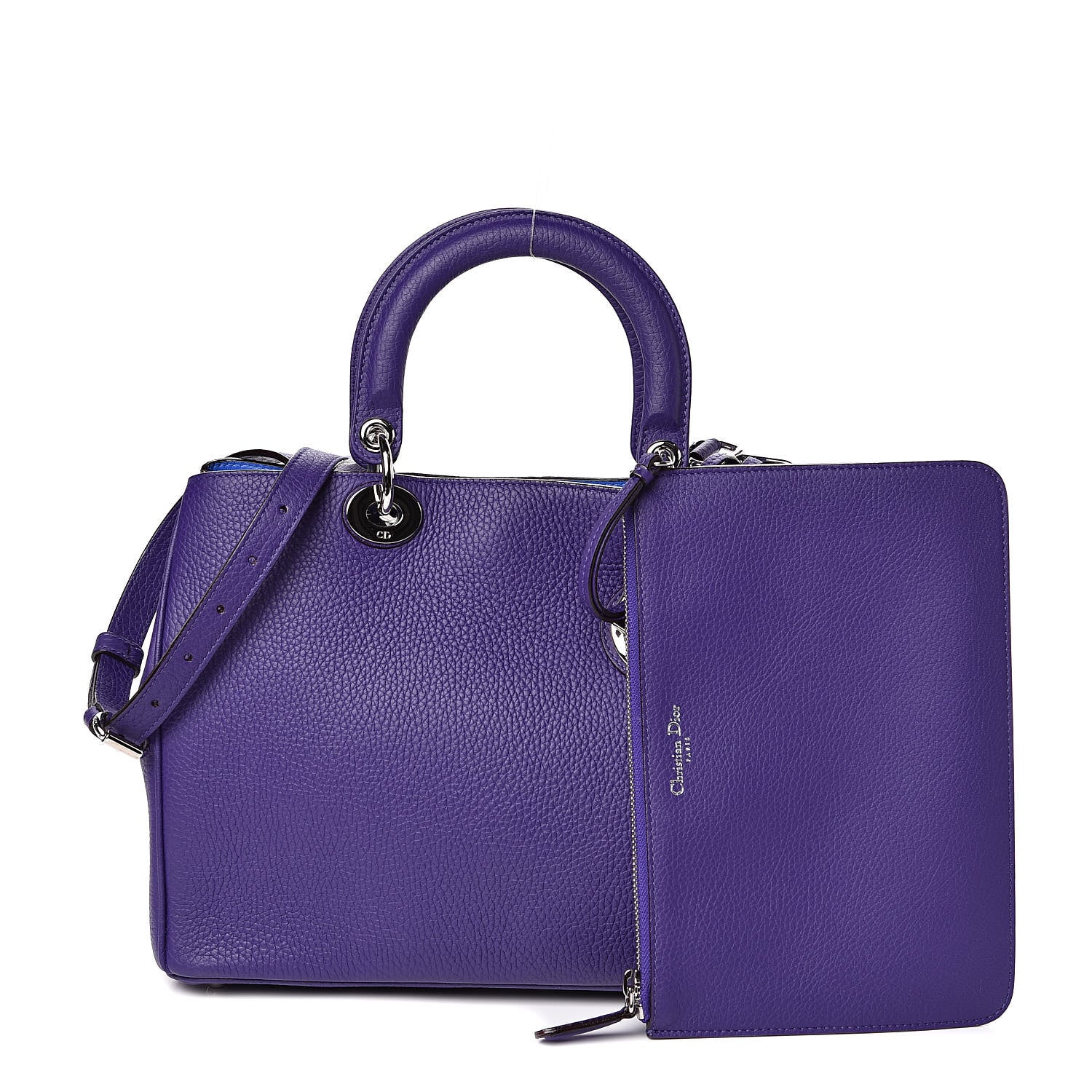 Christian Dior Bullcalf Medium Diorissimo Tote Purple 1 of 10
