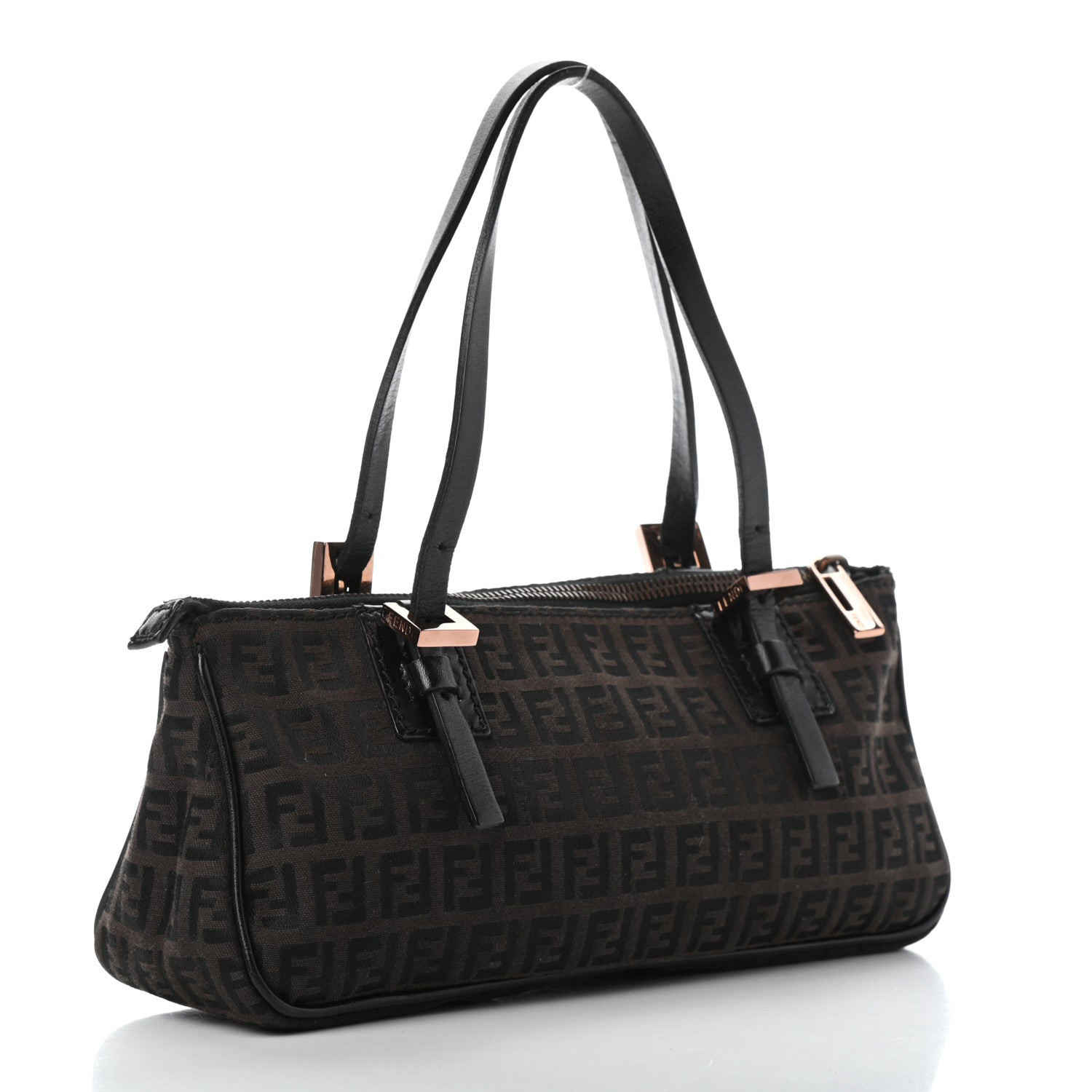 Fendi Zucca Buckle Shoulder Bag Tobacco 3 of 9