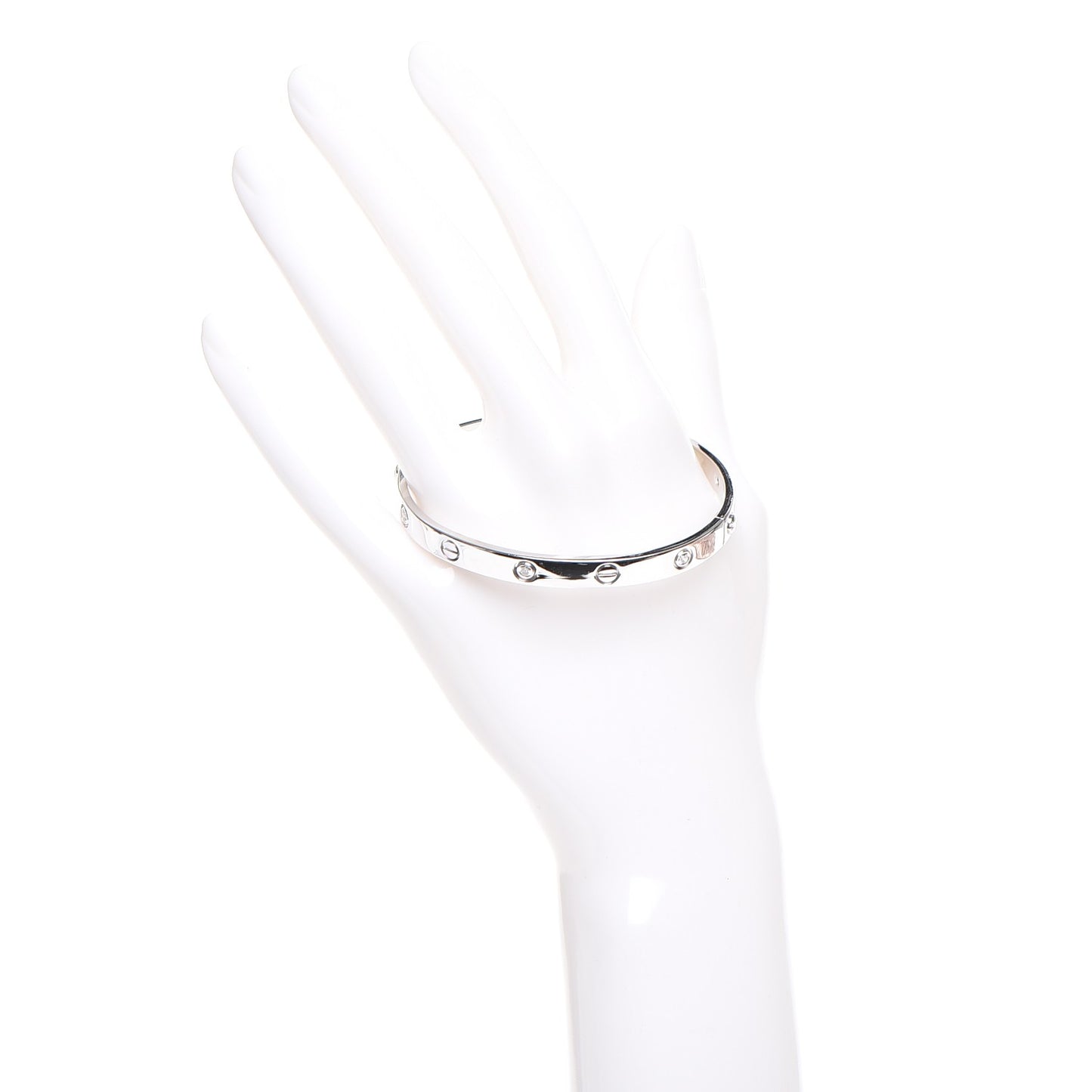 18K White Gold 6 Diamond LOVE Bracelet 18