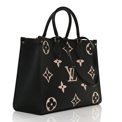 Louis Vuitton Empreinte Monogram Giant Onthego MM Black Beige 2 of 11