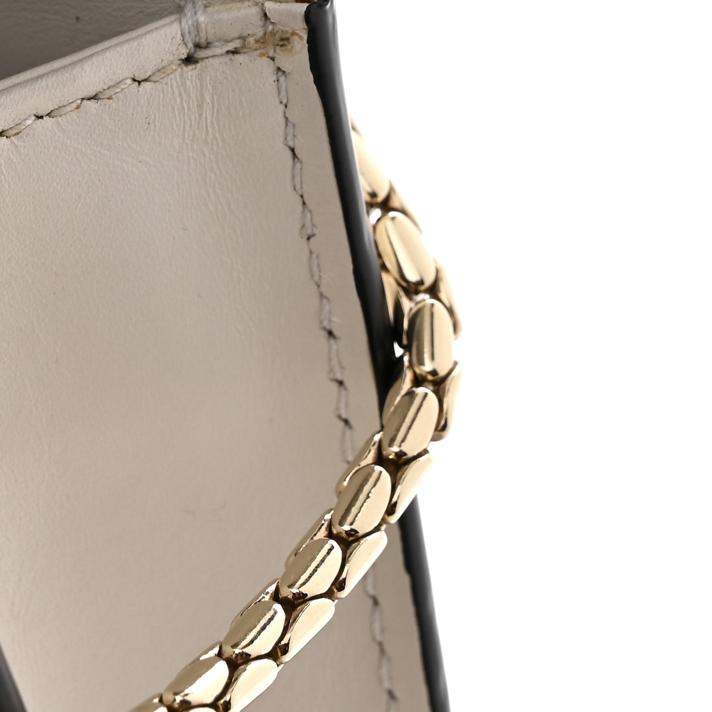 Calfskin Serpenti Forever Top Handle White
