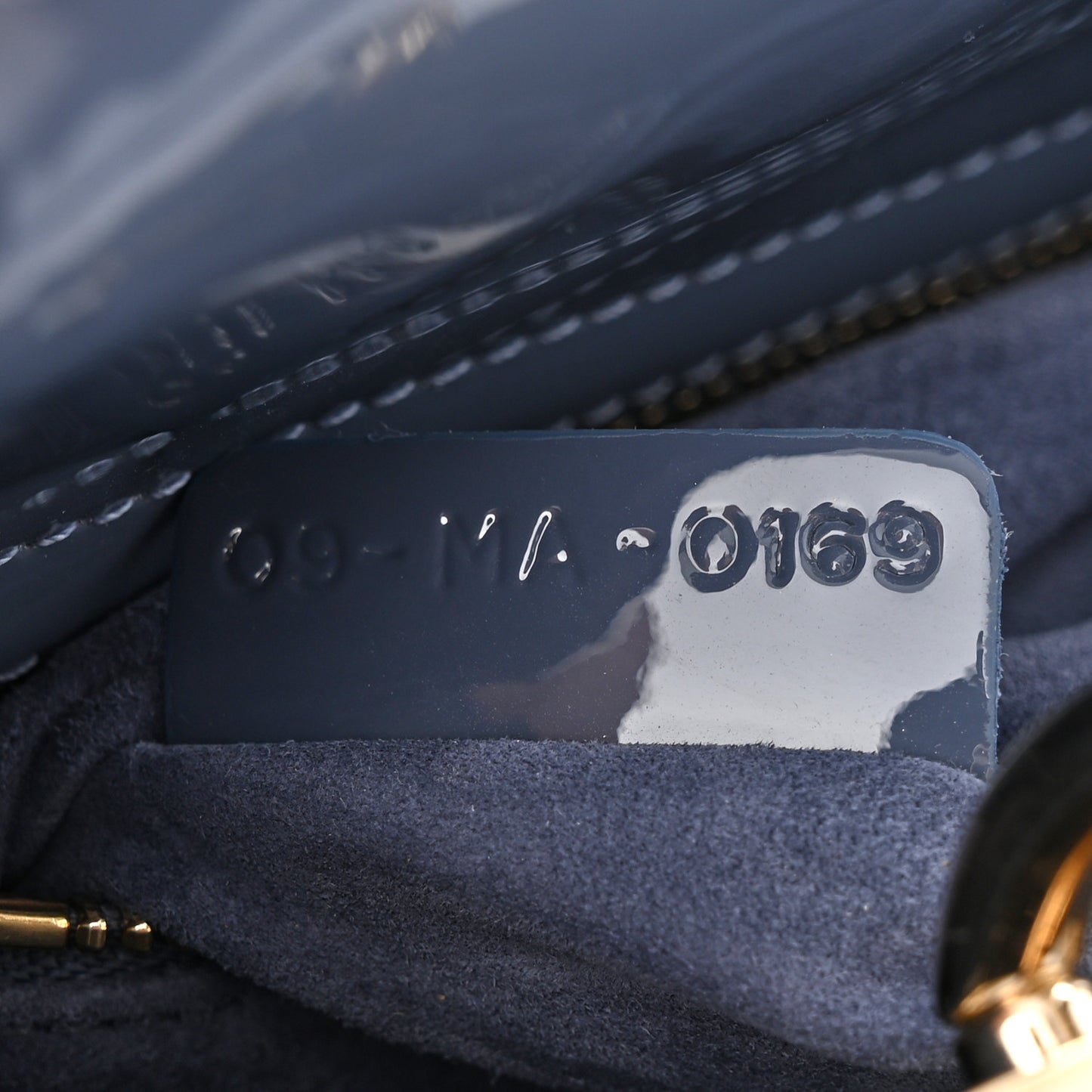 Patent Cannage Small Lady Dior Cloud Blue