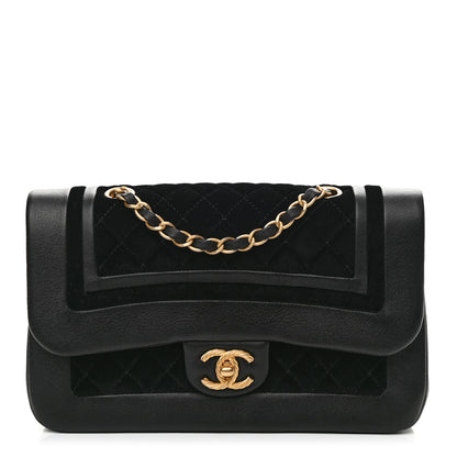 Chanel Metallic Lambskin Velvet Quilted Medium Flap Black 1 of 11
