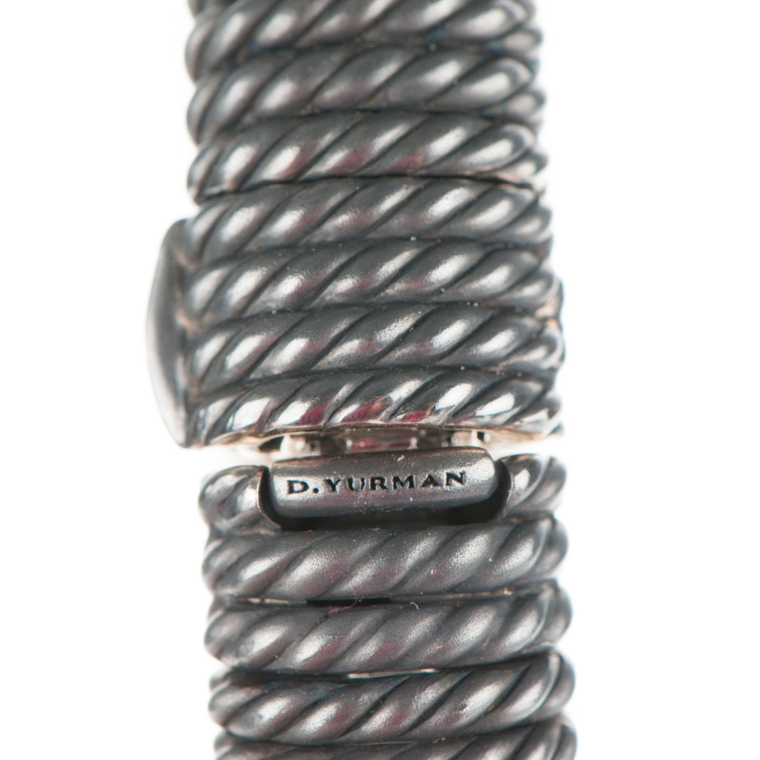 David Yurman Darkened Sterling Silver Diamond Tempo M Bracelet 5 of 5