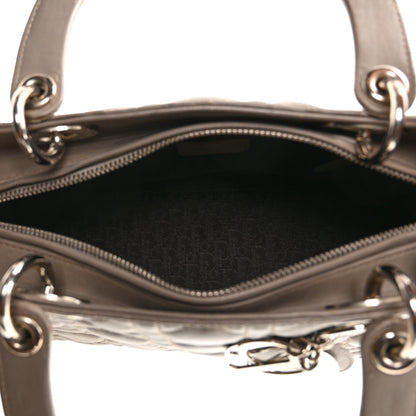 Christian Dior Lambskin Cannage Medium Lady Dior Grey 5 of 10