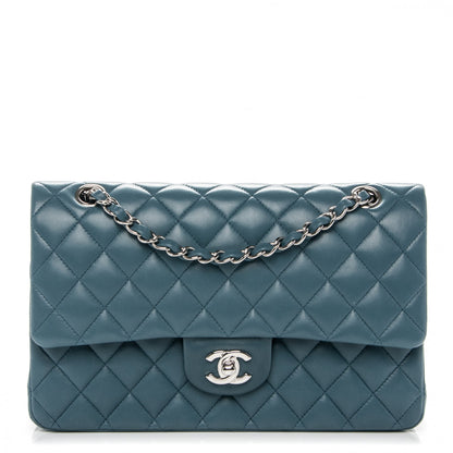 Chanel Lambskin Quilted Medium Double Flap Blue 1 of 9