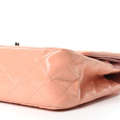 Chanel Patent Quilted Jumbo Double Flap Pink 7 of 18
