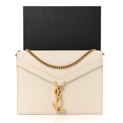 Saint Laurent Calfskin Monogram Cassandra Clasp Bag Porcellana 14 of 14