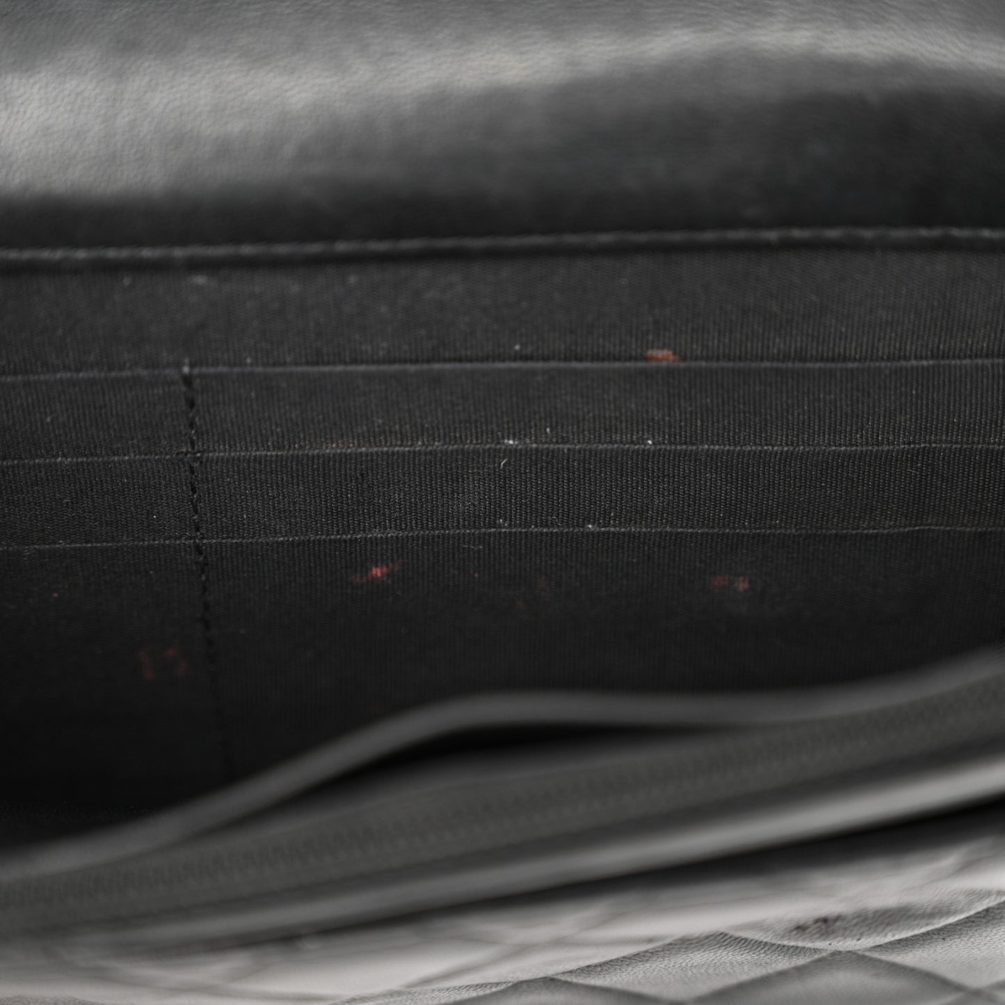 Lambskin Quilted Boy Wallet On Chain WOC Black