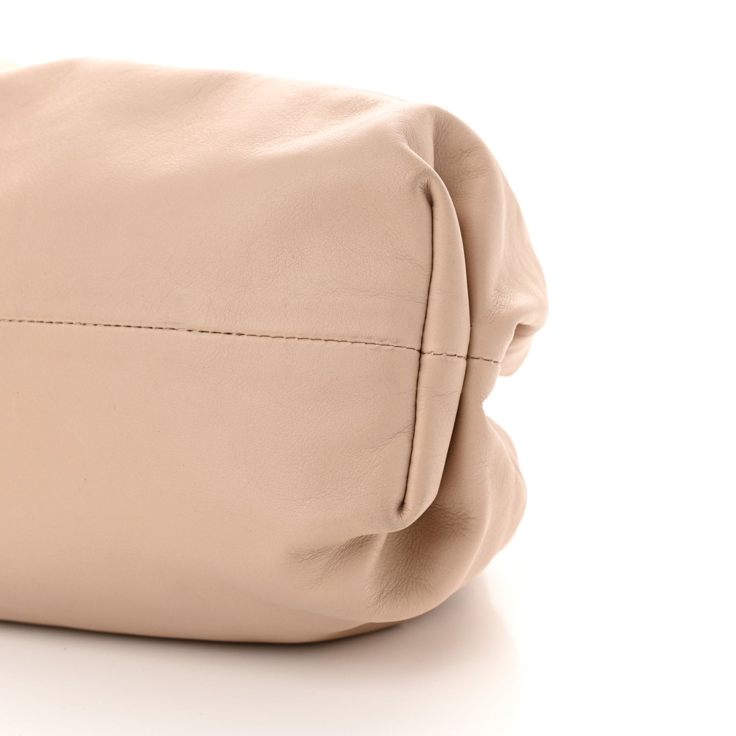 Smooth Butter Calf The Pouch Oversized Clutch Nude