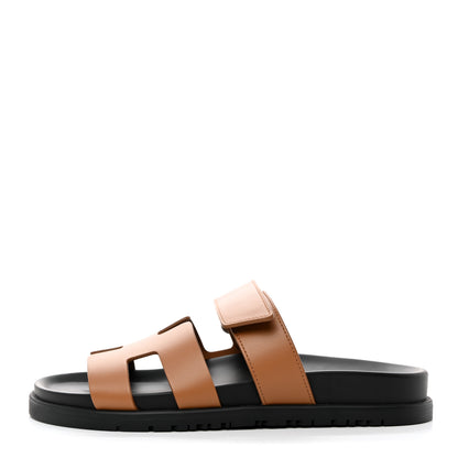 Hermes Calfskin Womens Chypre Sandals 36 Naturel 1 of 8