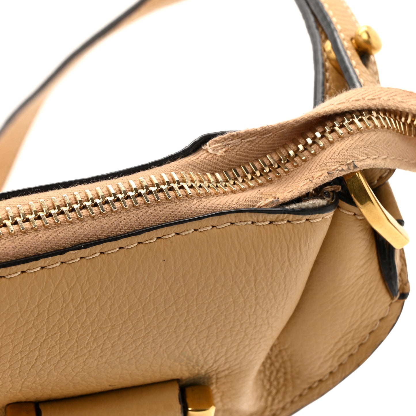 Calfskin Medium Marcie Satchel Light Tan